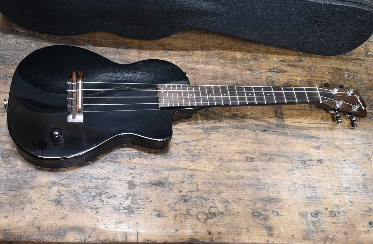 UKULELE PONO TE-SB DELUXE THINBODY ELECTRIC NOIR